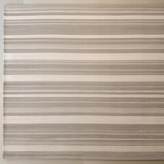 Obraz premium Beige and White Striped Rug Texture Horizontal Lines Carpet Pattern