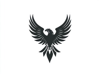 Fototapeta premium Majestic Black Eagle Soaring With Wings Spread Wide