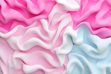 Obraz premium Abstract 3D Pink and Blue Waves Background