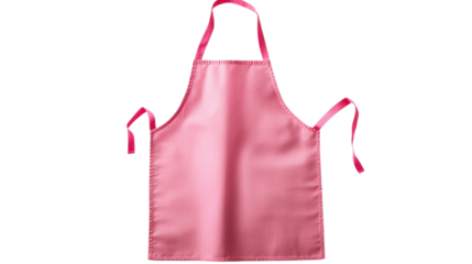 Pink rainbow kitchen apron on transparent background