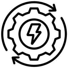 Energy Optimization Outline Icon