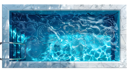 Swimming pool on a transparent or white background. 