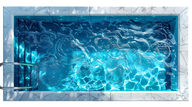 Swimming pool on a transparent or white background. 