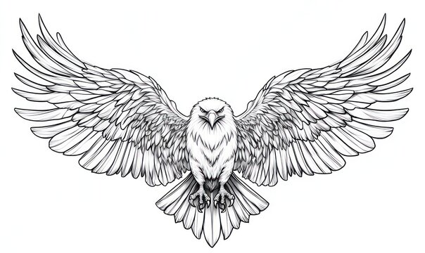 recommend clip art: Majestic Eagle Soaring Wings Spread Wide Open