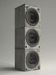 Innovative solid concrete speaker sculpture geometric organic designs,modern...