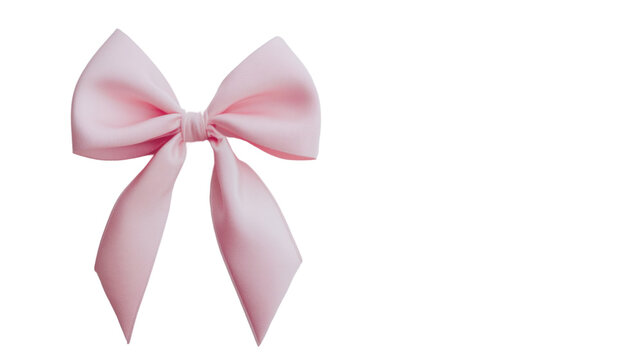 Pink bow tie on transparent background