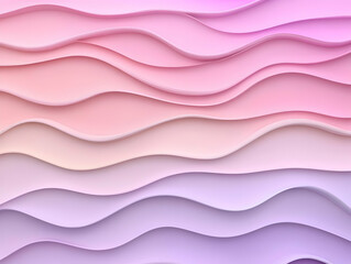 Abstract 3D Wavy Pastel Background