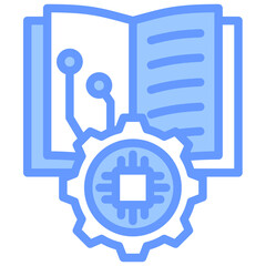 Machine Learning Lineal Blue Icon