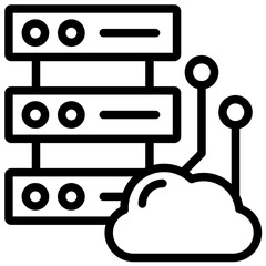 Cloud Computing Outline Icon