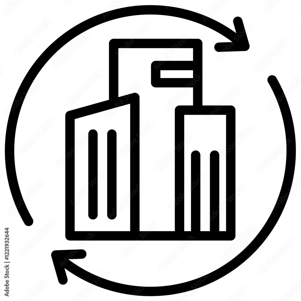 Poster asset lifecycle outline icon