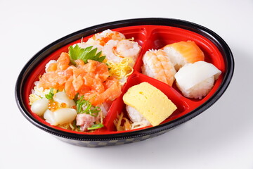 ちらし寿司と手まり寿司