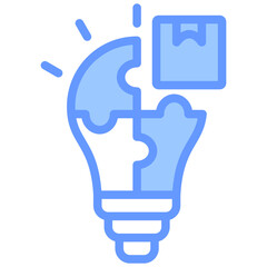 Product Market Fit Lineal Blue Icon