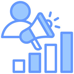 Sales Optimization Lineal Blue Icon