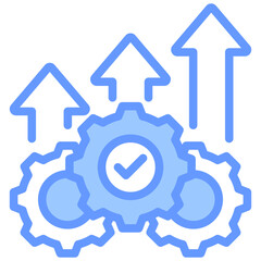 Operational Efficiency Lineal Blue Icon
