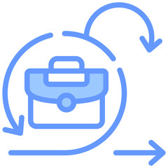 Business Agility Lineal Blue Icon