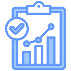 Obraz premium Performance Metric Lineal Blue Icon