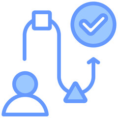 Obraz premium User Experience Lineal Blue Icon