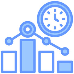 Time To Market Lineal Blue Icon