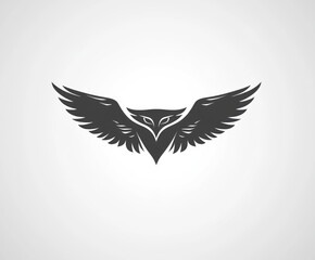Obraz premium Stylized Owl with Wings Spread in Flight