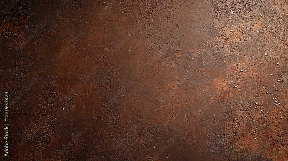 Poster Rich dark brown textured background resembling deep chocolate, perfect for design projects or as backdrop. surface features rugged, earthy appearance with subtle variations