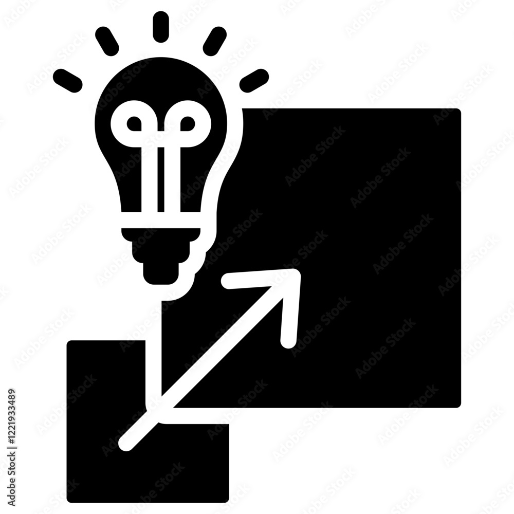 Poster scalability strategy solid black icon