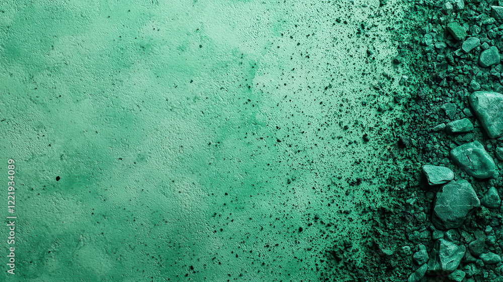 Leinwandbilder Craft calming watercolor inspired green background with textured elements. This serene image features gradient of green tones, creating peaceful atmosphere