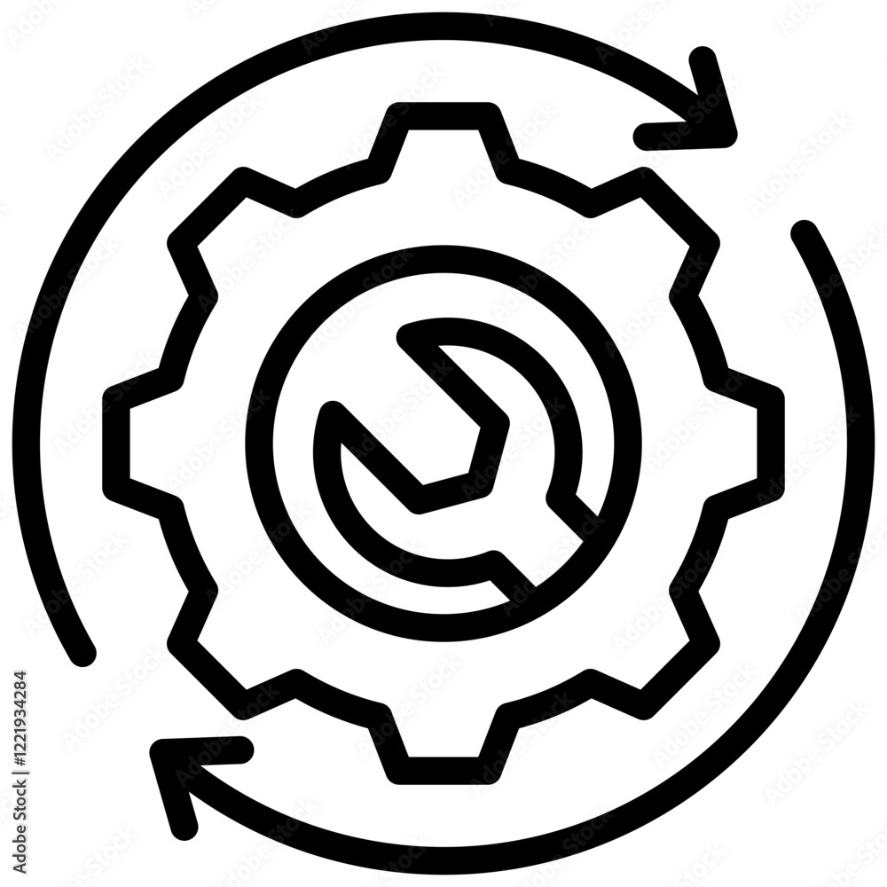 Poster automation tools outline icon