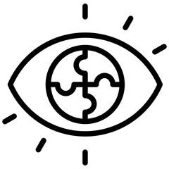 Strategic Vision Outline Icon