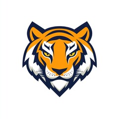 Fototapeta premium Stylized Tiger Head Mascot Logo Design
