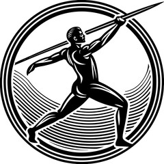 Javelin Power, Perfect Throw, Javelin Athlete, Silhouette Precision, Skyward Spear, Throwing Legends, Javelin Mastery, Silhouette Art, Javelin Dreams, Track and Field Star, Elegant Throw, Spear in Fli