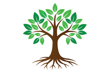 Obraz premium Stylized black tree silhouette vector, ideal for microstock use, nature themes, and minimalist designs.