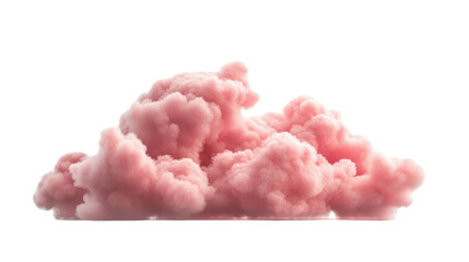 Pink cloud on transparent background