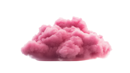 Pink cloud on transparent background