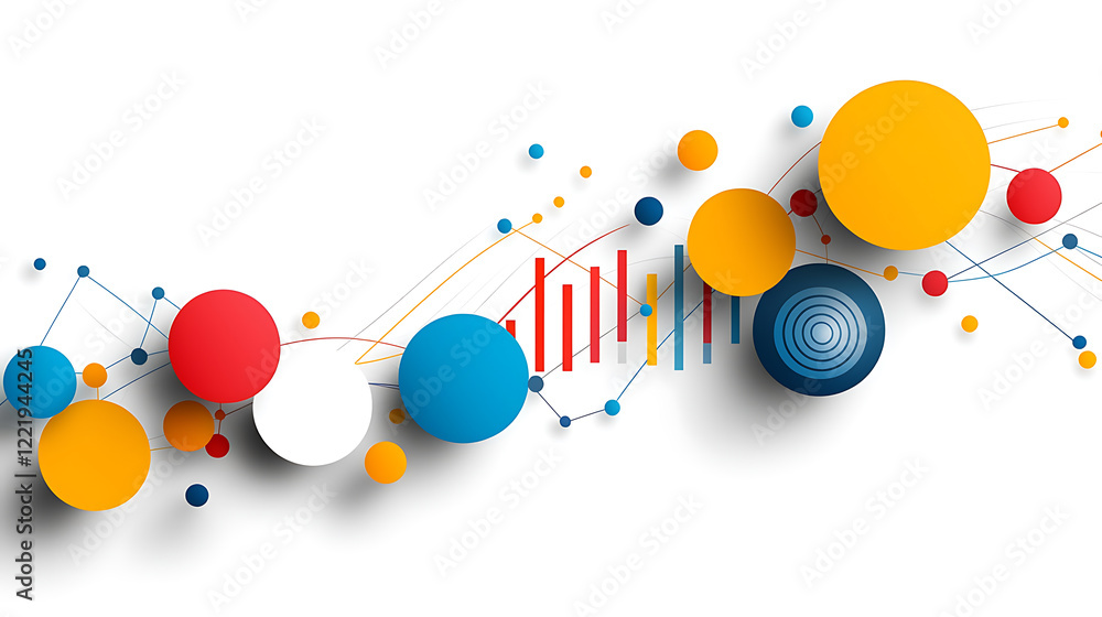 Poster dynamic abstract design elements digital art contemporary graphics colorful background modern aesthe