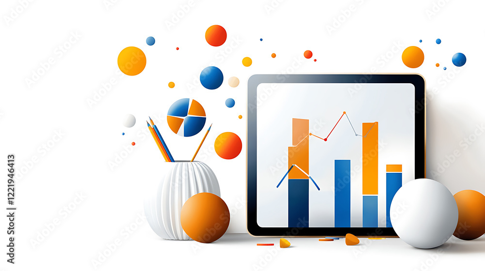 Poster data visualization techniques office space infographic design modern workspace aesthetic view busine
