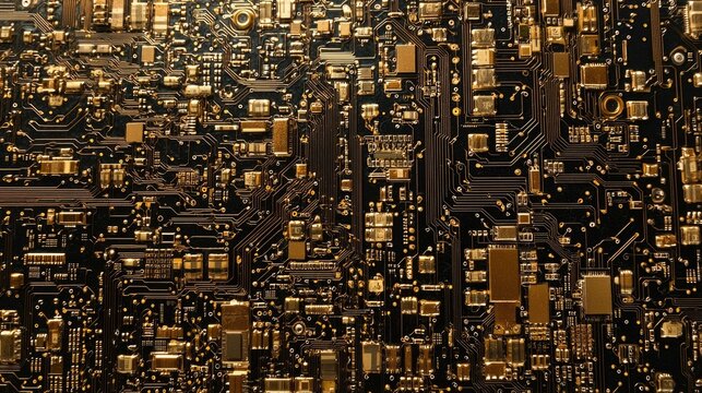 A close-up of a complex abstract circuit board pattern, highlighting the intricate pathways and connections.