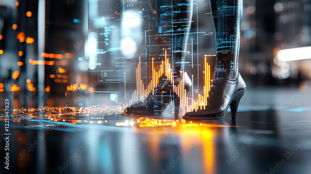 Poster dynamic data analysis urban environment digital interaction futuristic setting perspective on techno