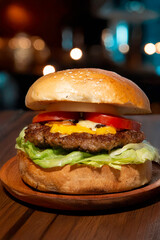 Charcoal-Grilled Burger Delight