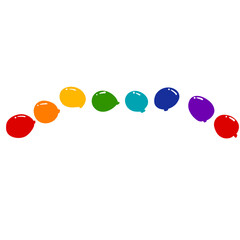rainbow party balloons