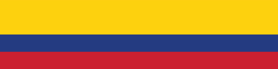 Obraz premium Colombia flag long banner digital vector illustration