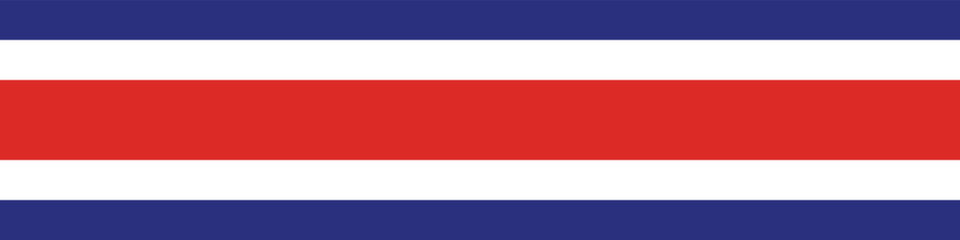 Obraz premium Costa Rica flag long banner digital vector illustration