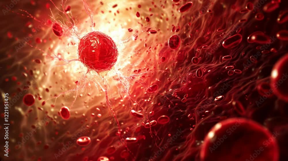 Poster microscopic view of cell structures. ai.