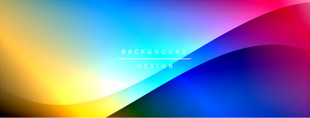 Bright rainbow style color gradient with curve round shape line background. Vector Illustration For Wallpaper, Banner, Illustration, landing page