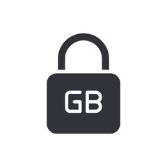 Data protection solid icons, minimalist vector illustration ,simple transparent graphic element .Isolated on white background