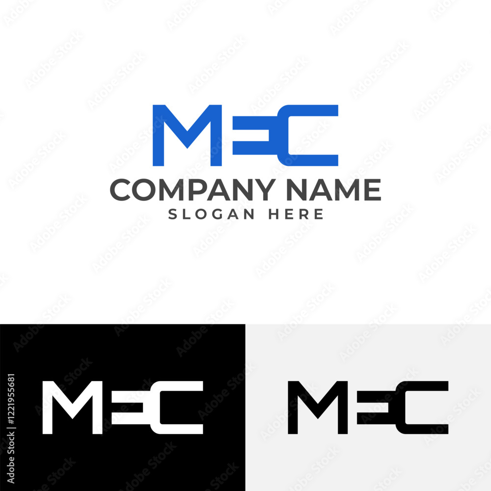Poster a modern and minimalist logo featuring the letters 