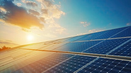 A solar panel installation on a rooftop, representing the intersection of technology and renewable energy.
