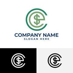 A circular logo featuring the letter "C" creatively intertwined with a dollar sign, resembling a coin. This design symbolizes financial success, growth, and a secure financial future.