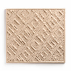 Beige Textured Rug Diamond Pattern Woven Carpet Home Decor Floor Covering