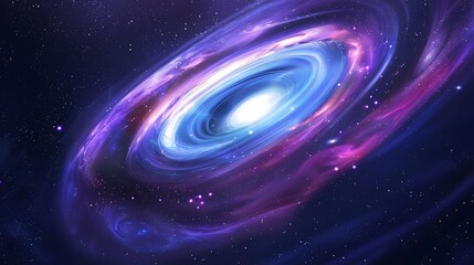 A Picsart background with a cosmic theme, featuring stars, galaxies, and swirling nebulae in vivid blues and purples, 8k UHD, suitable for high-quality printing or digital display. 