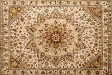 Obraz premium Multifaceted Rug: Pearlescent Star Design, Balanced Hues - Redefining Beauty